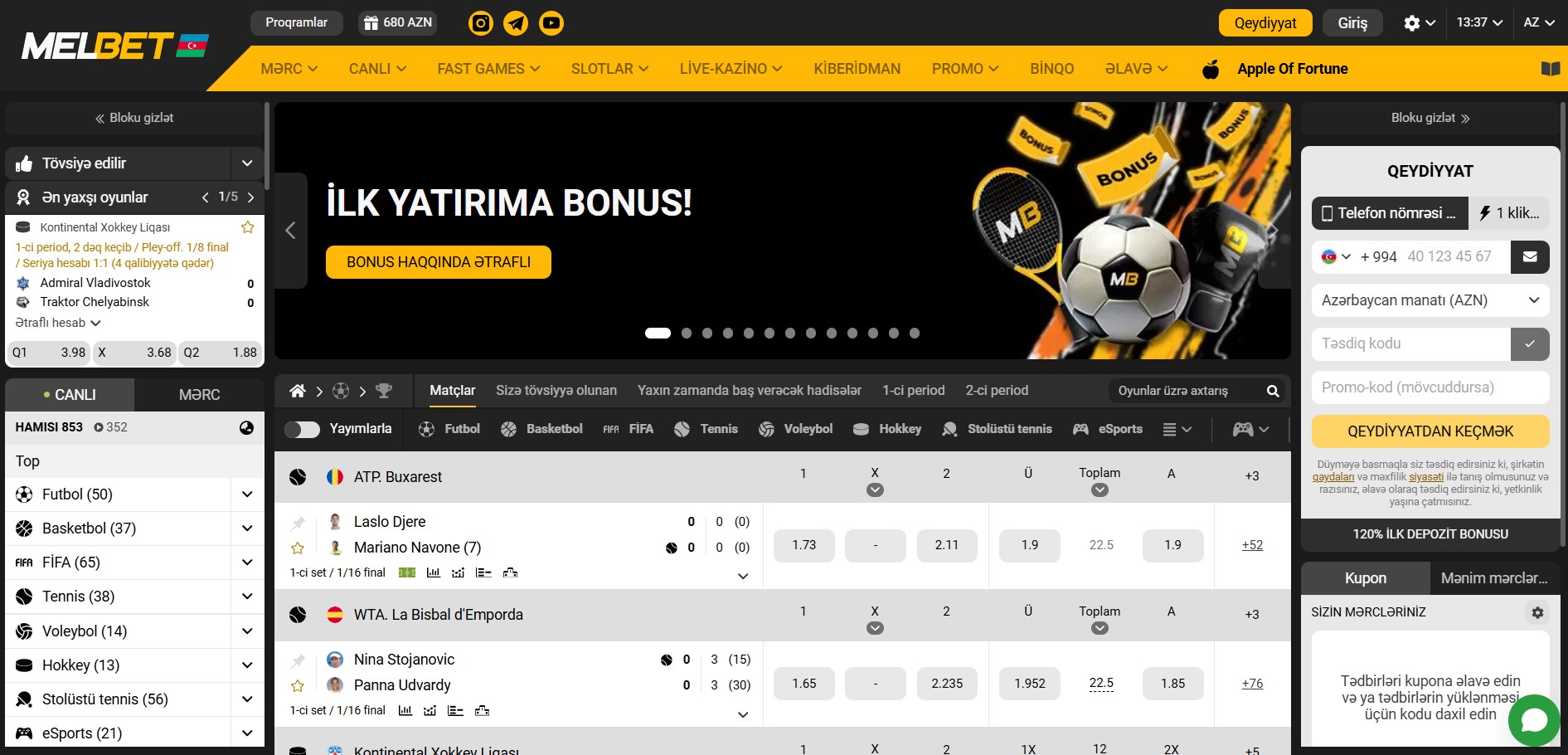 Bütün oyunçular üçün Melbet-in rəsmi saytına daxil olun.